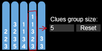 you need to find max clues group and type it in clues group size input